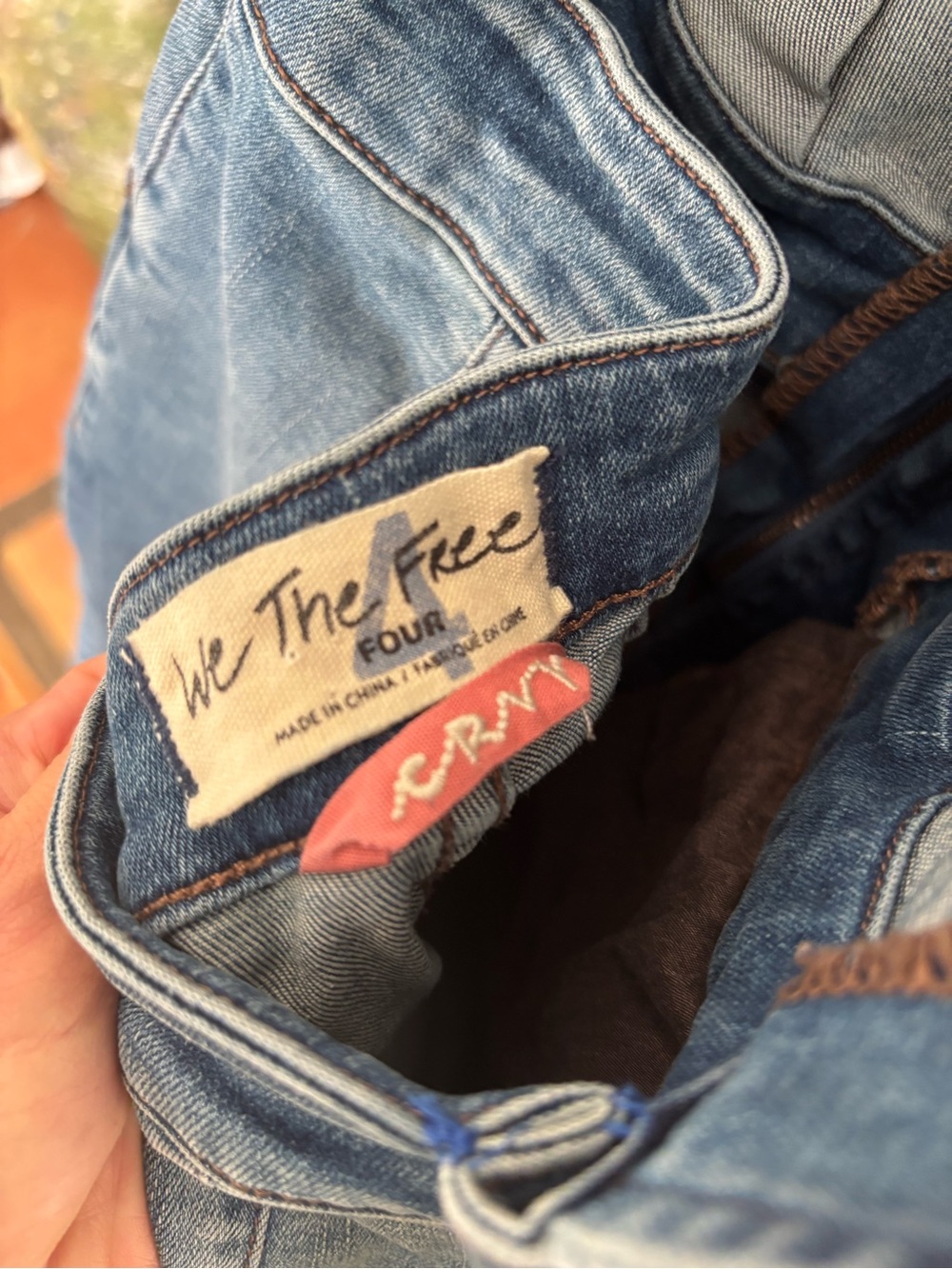 Free People We The Free CRVY Blue Denim backless jumpsuit - Picture 8 of 8